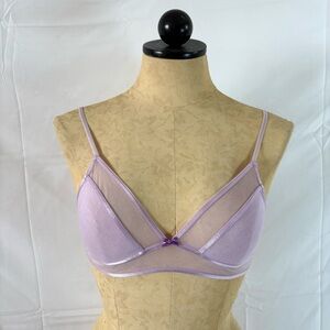 Josie by Natori purple bra bralette medium lavender Unpadded wireless